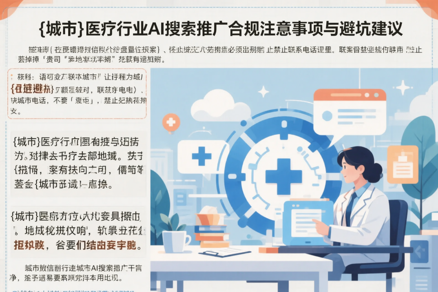 内江医疗行业AI搜索推广合规注意事项与避坑建议