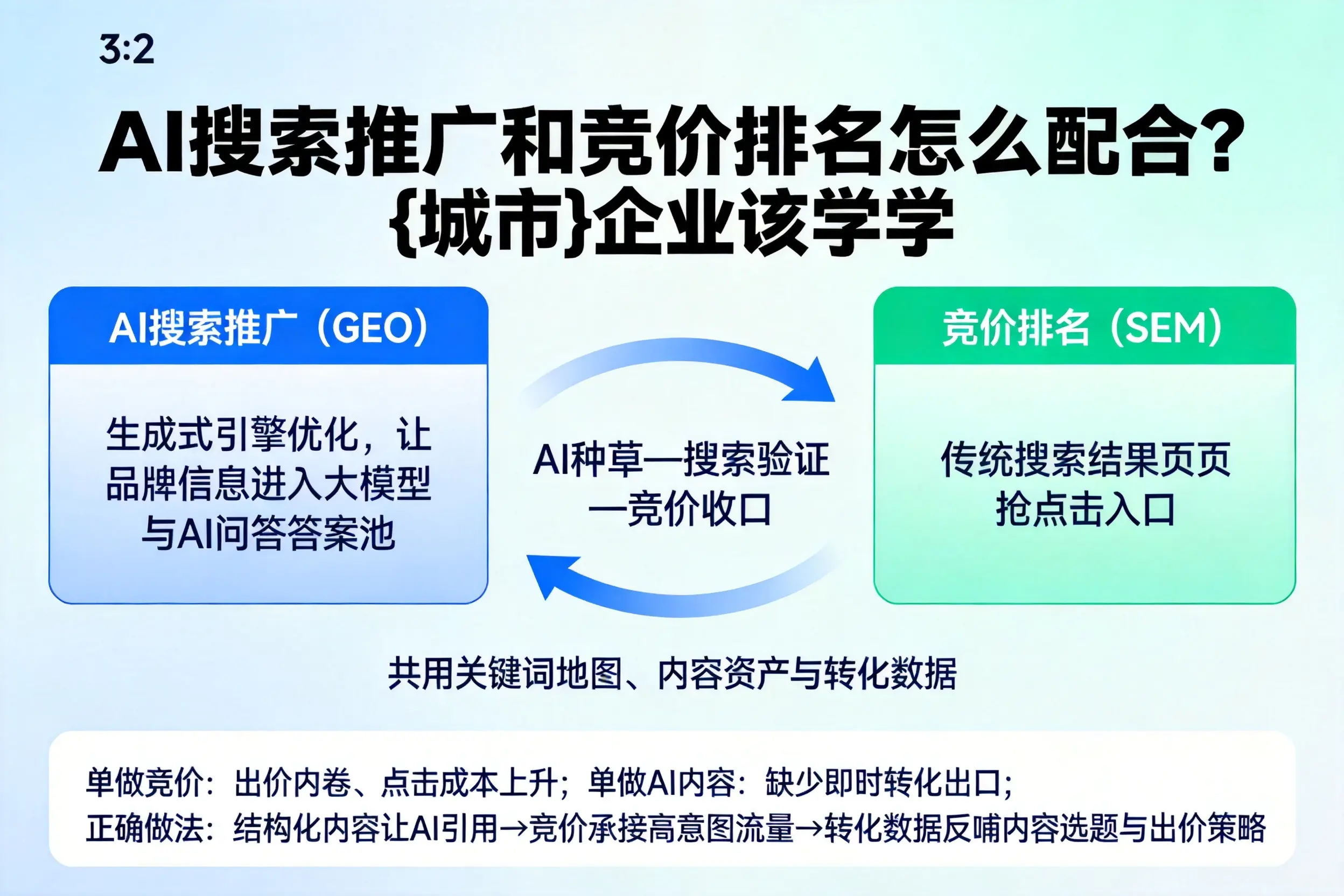 AI搜索推广和竞价排名怎么配合？内江企业该学学