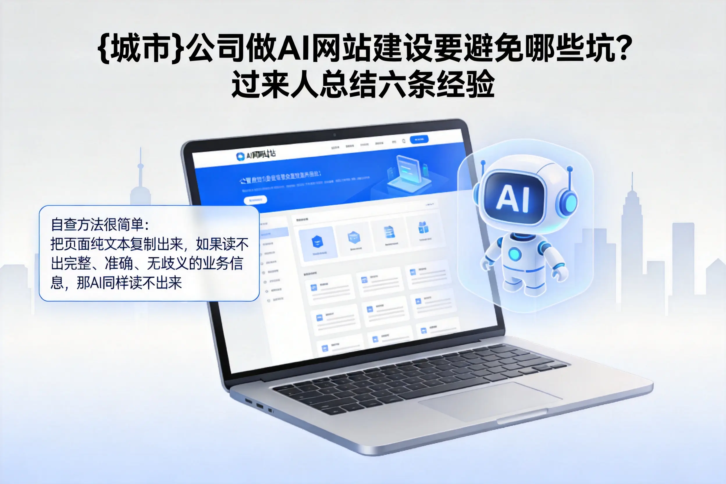内江公司做AI网站建设要避免哪些坑？过来人总结六条经验