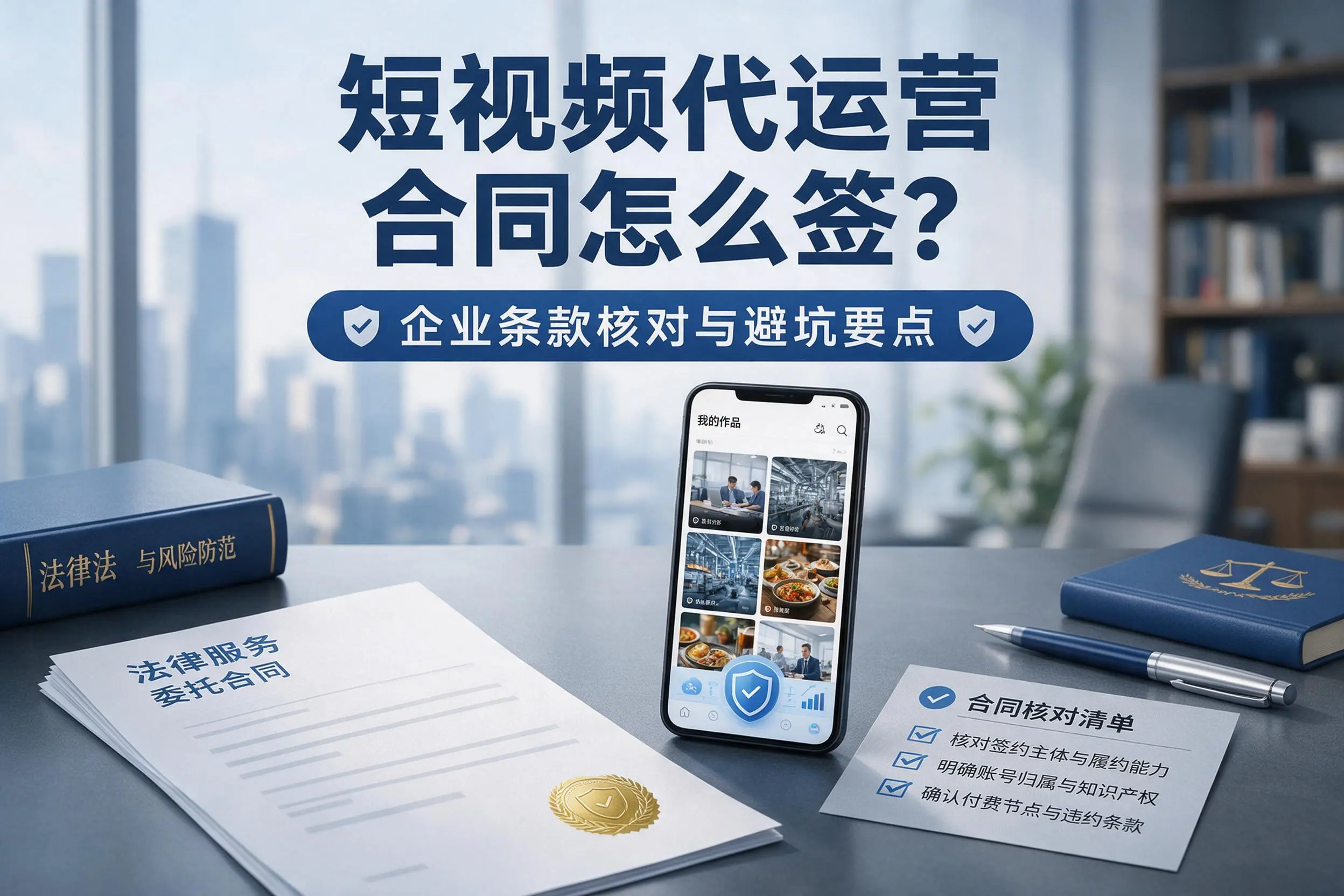 短视频代运营合同怎么签？内江企业条款核对与避坑要点