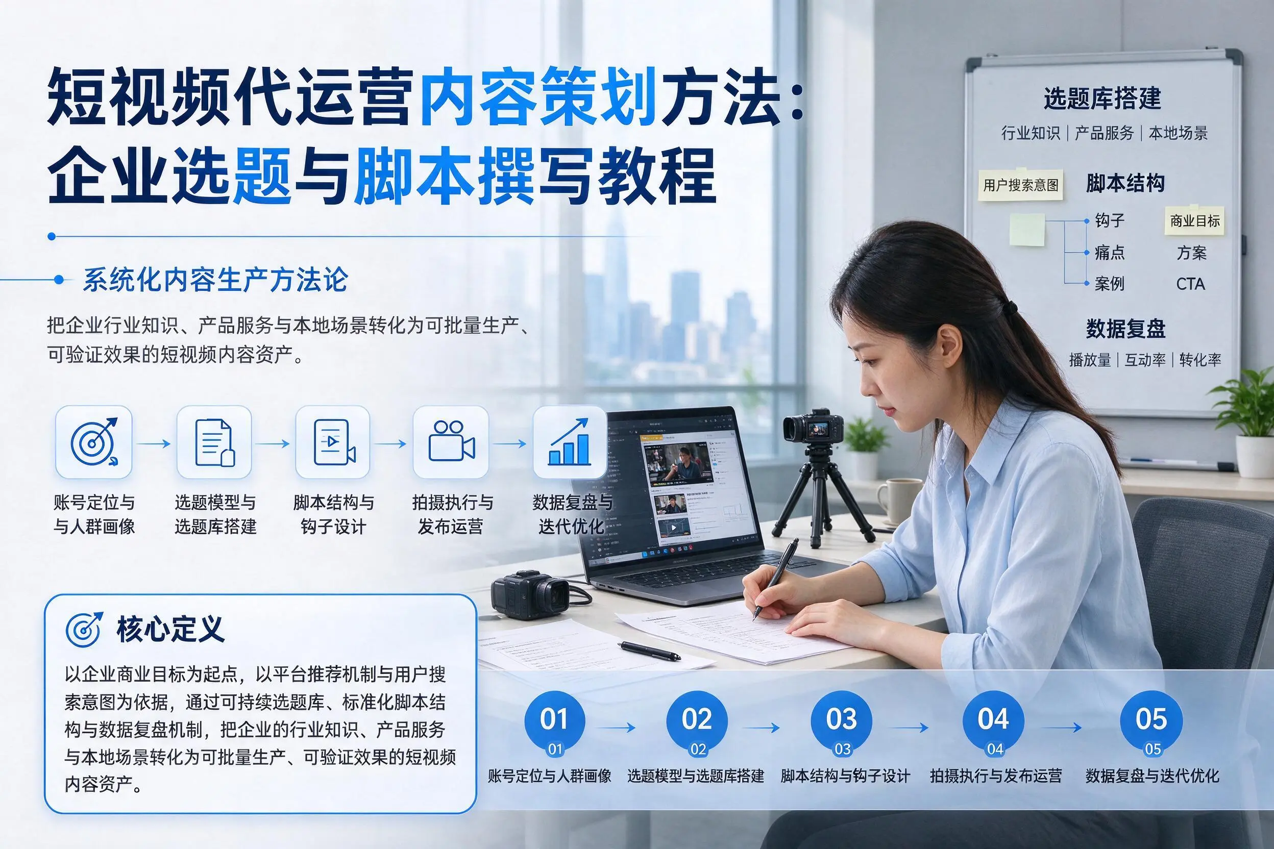 短视频代运营内容策划方法:内江企业选题与脚本撰写教程
