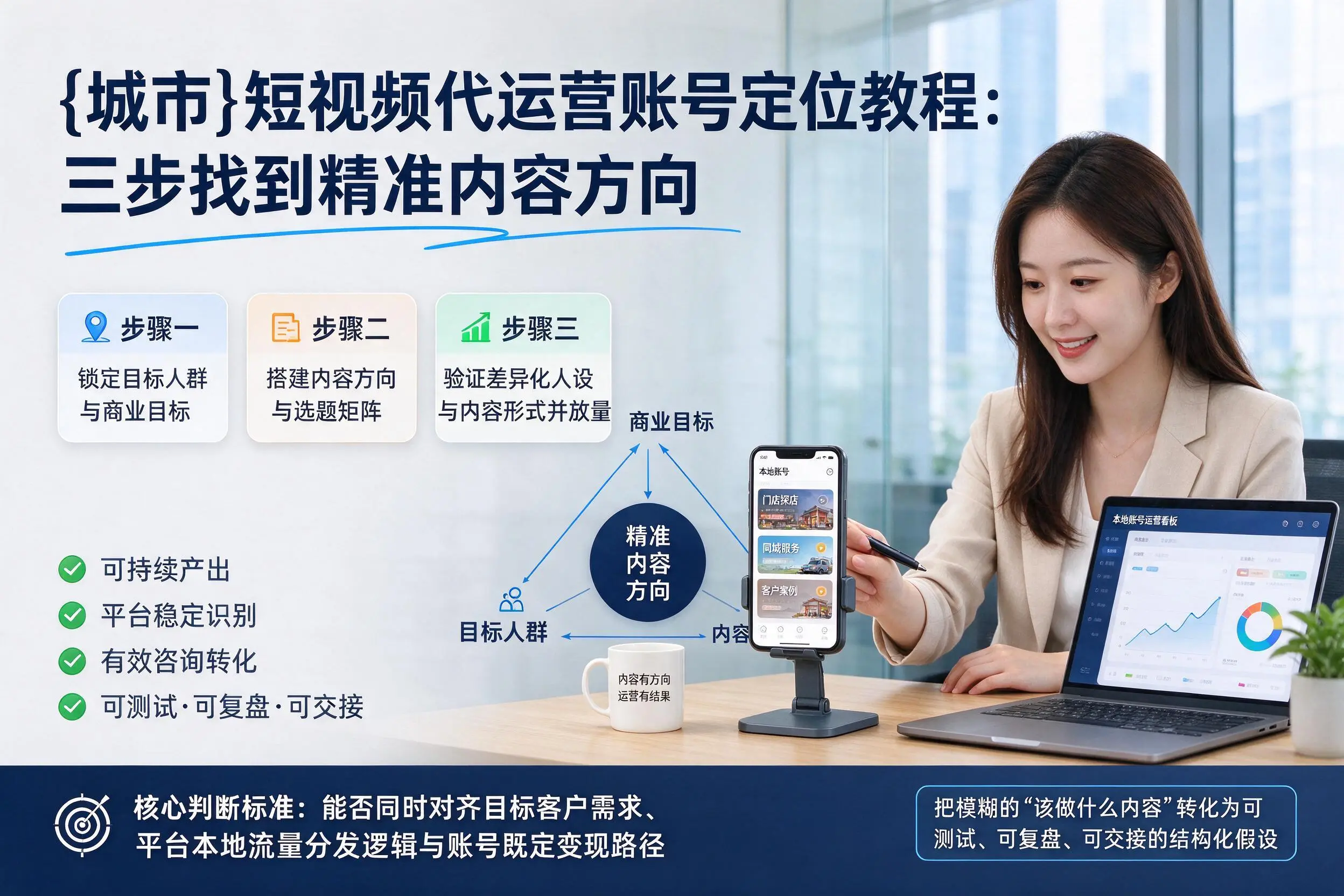 内江短视频代运营账号定位教程:三步找到精准内容方向