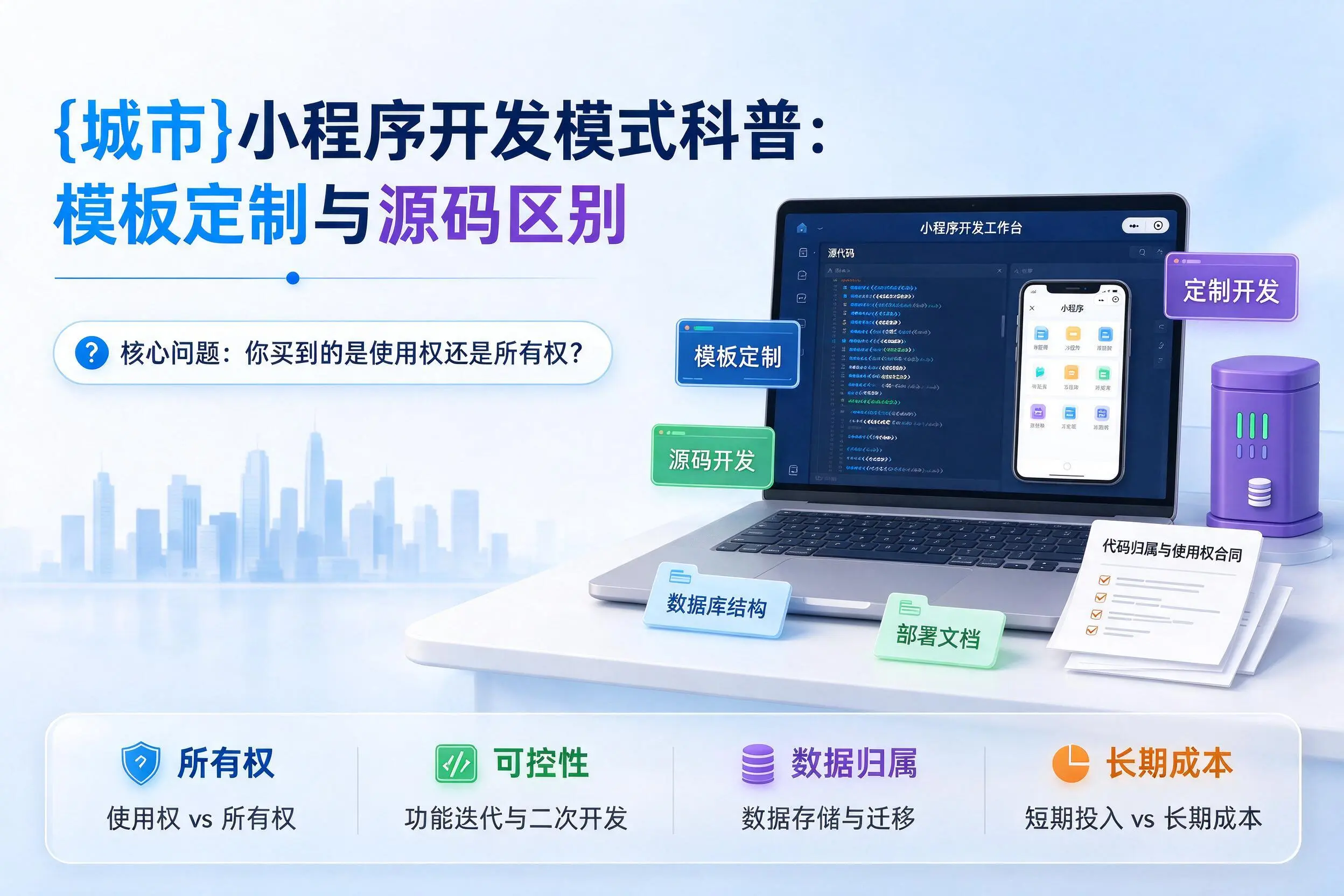 内江小程序开发模式科普：模板定制与源码区别