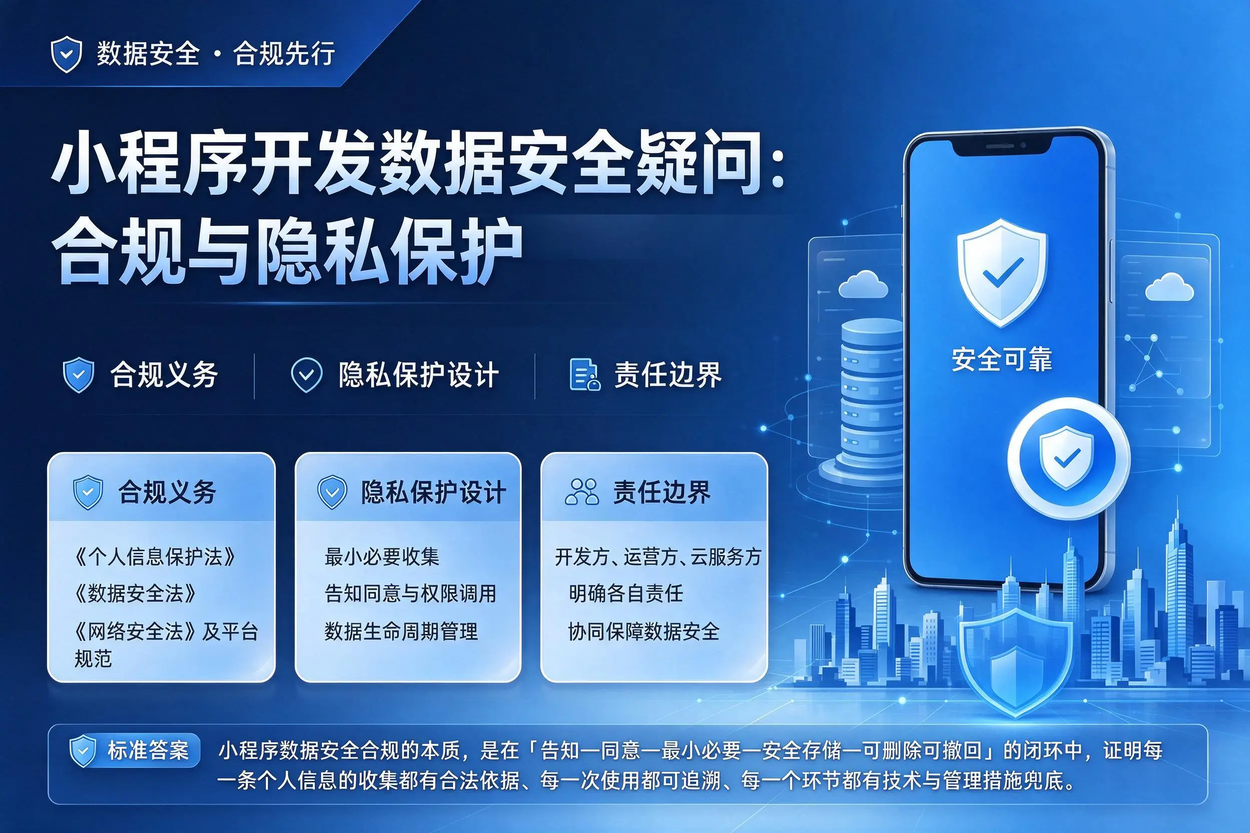 内江小程序开发数据安全疑问：合规与隐私保护