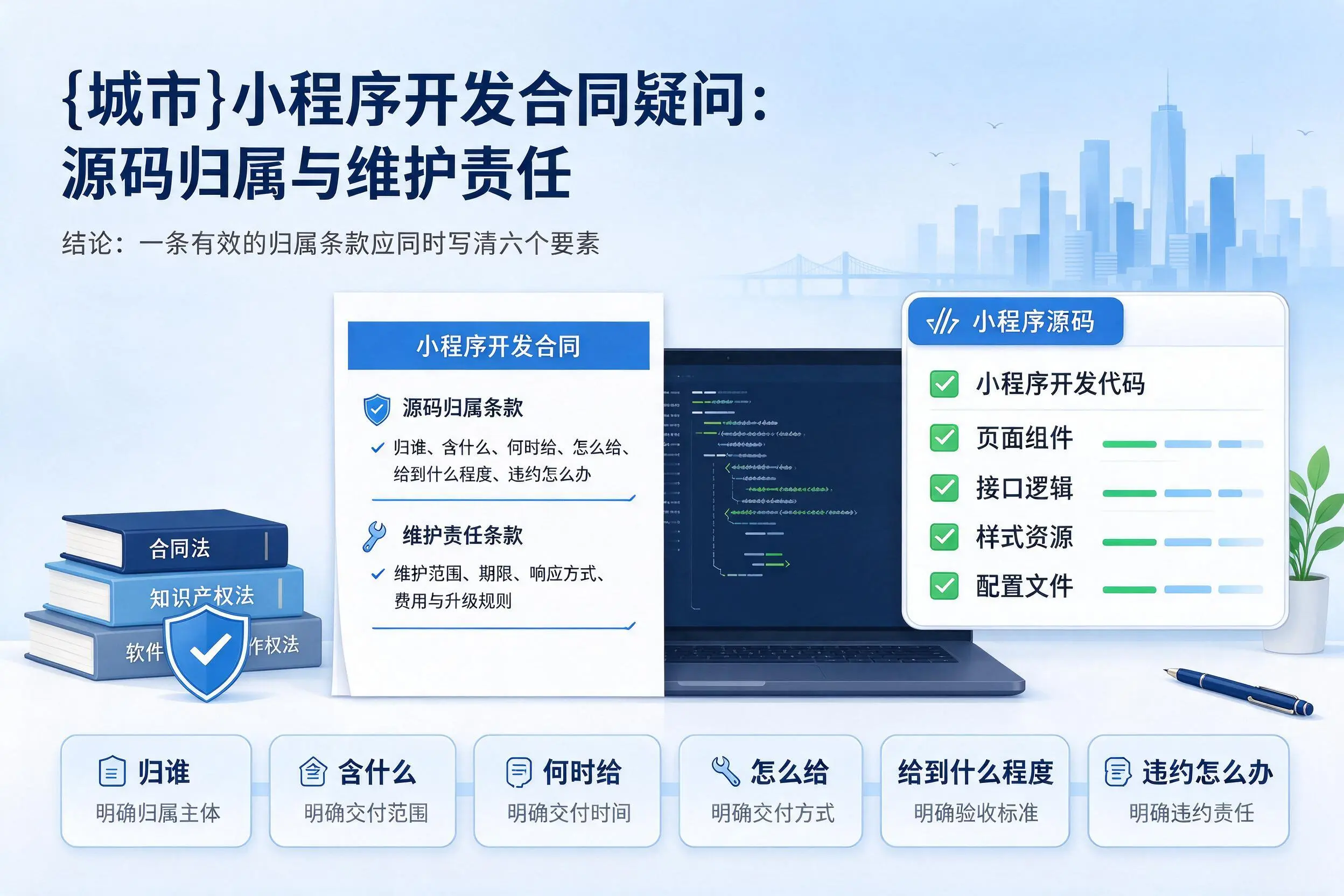 内江小程序开发合同疑问:源码归属与维护责任