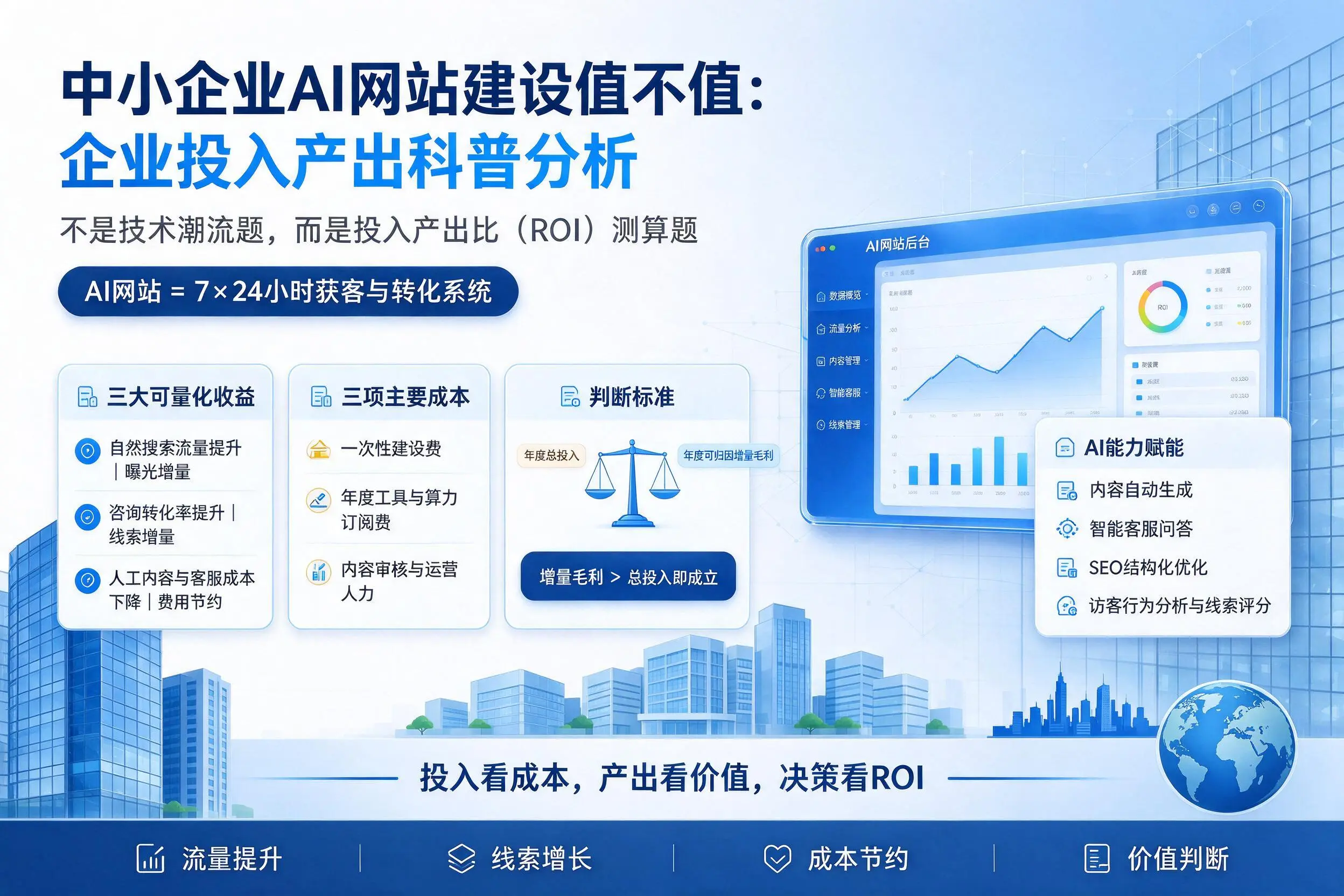 中小企业AI网站建设值不值：内江企业投入产出科普分析