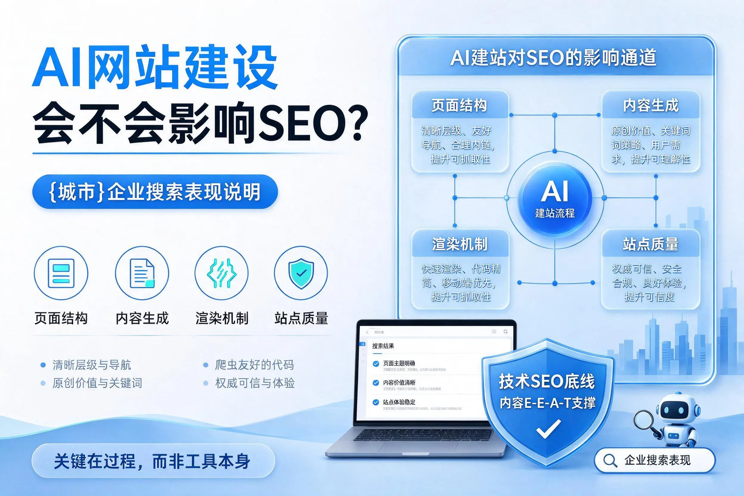 AI网站建设会不会影响SEO？内江企业搜索表现说明