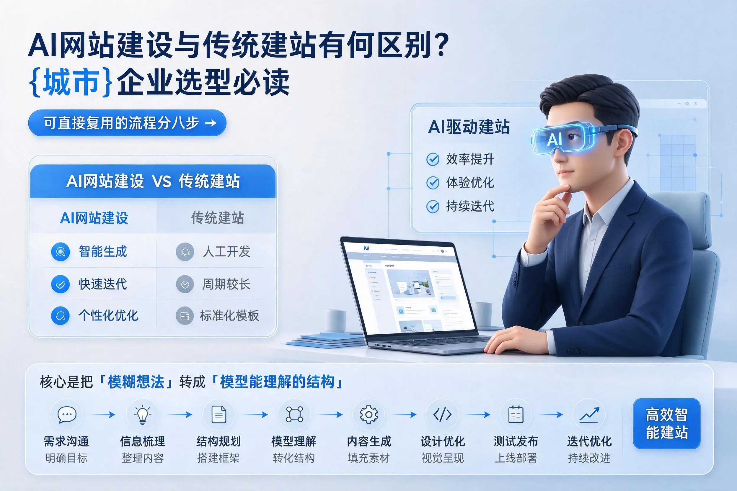 AI网站建设与传统建站有何区别？内江企业选型必读