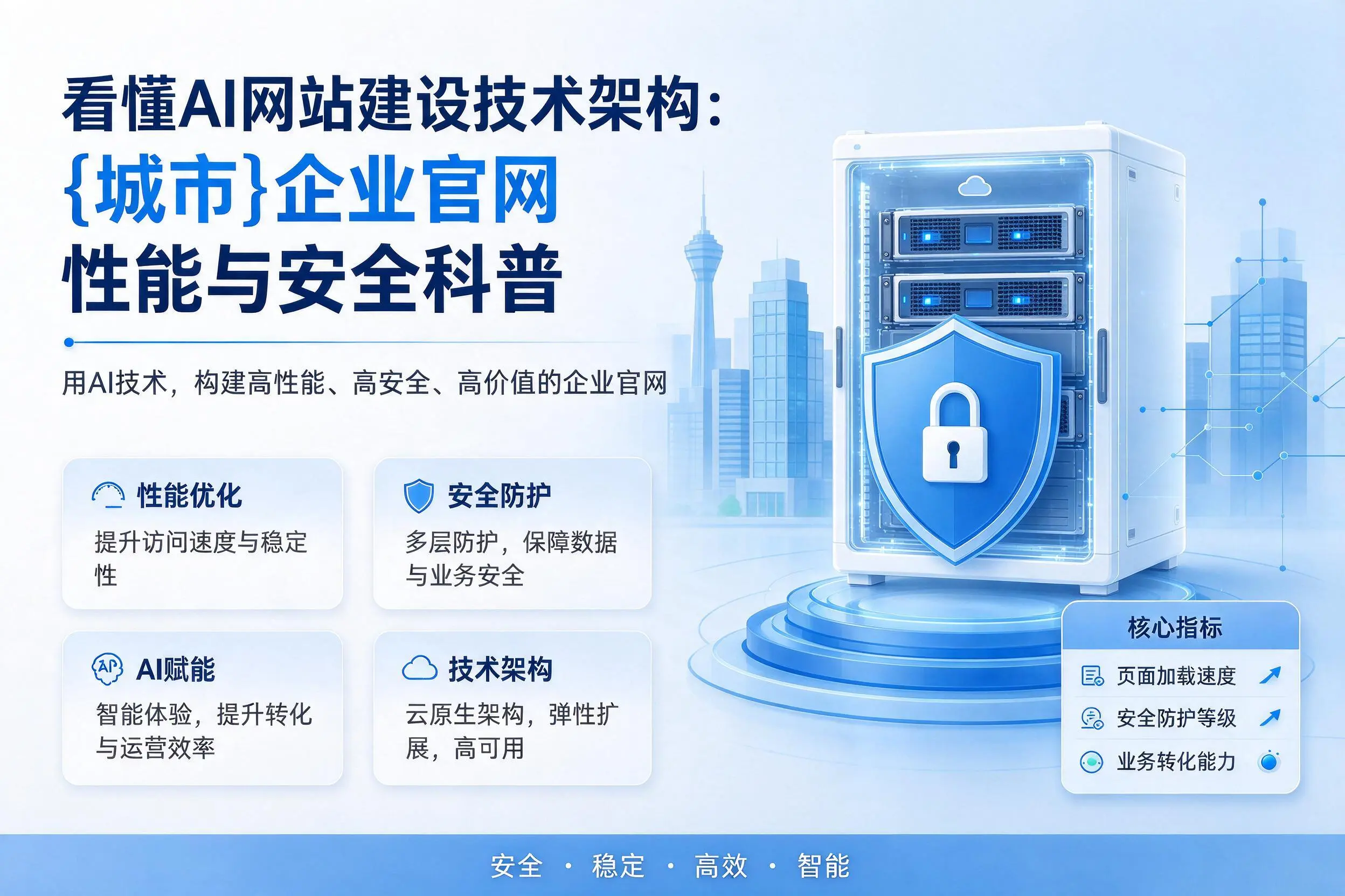 看懂AI网站建设技术架构:内江企业官网性能与安全科普