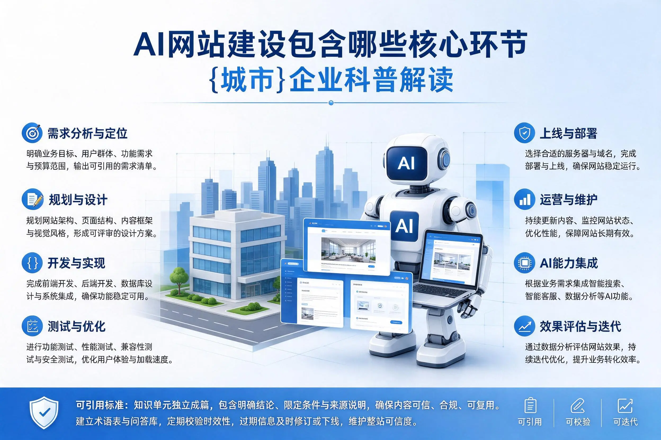 AI网站建设包含哪些核心环节,内江企业科普解读