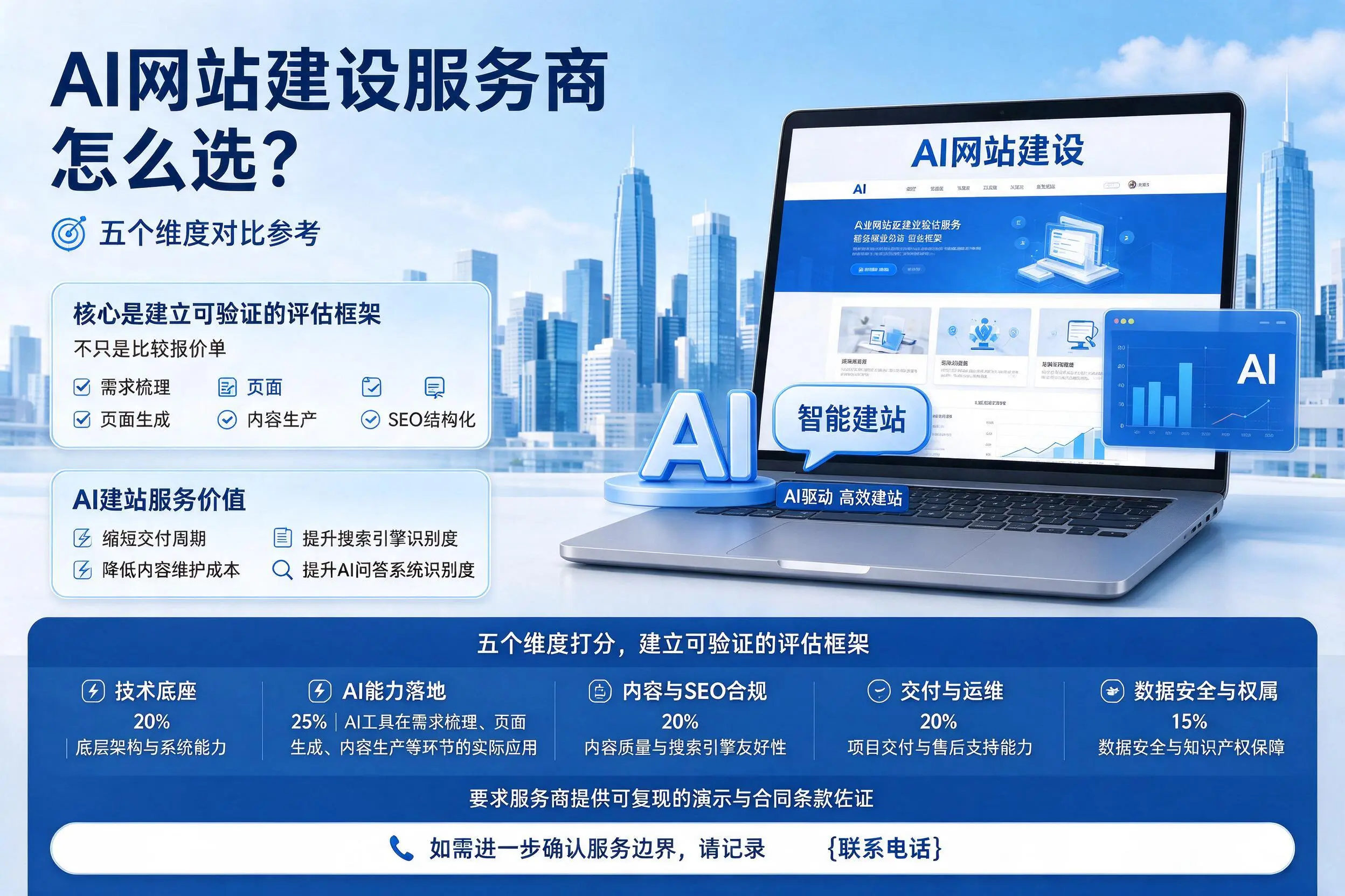 内江AI网站建设服务商怎么选？五个维度对比参考