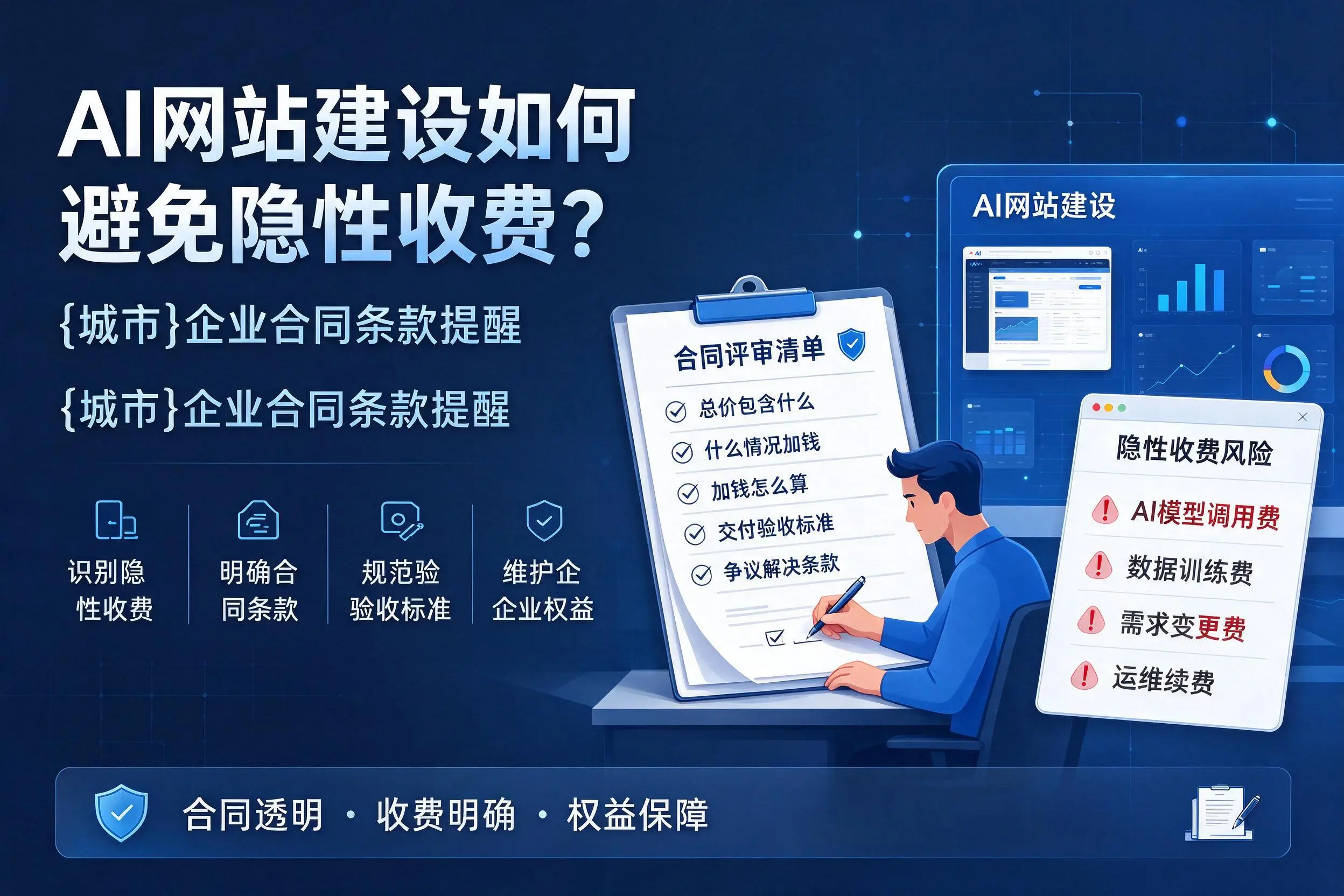 AI网站建设如何避免隐性收费？内江企业合同条款提醒