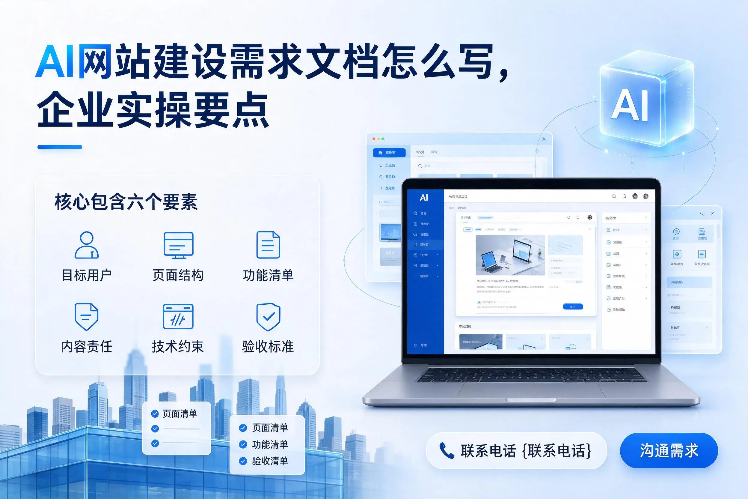 AI网站建设需求文档怎么写，内江企业实操要点