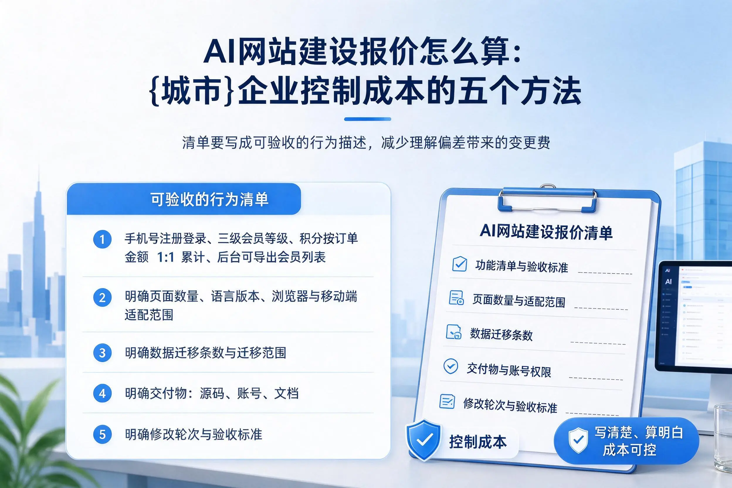 AI网站建设报价怎么算：内江企业控制成本的五个方法